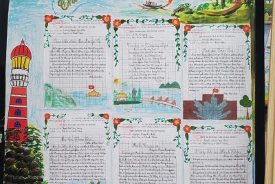 Hội thi “Viết chữ đúng, rèn chữ đẹp” cấp huyện năm học 2023-2024, phần thi đồng đội